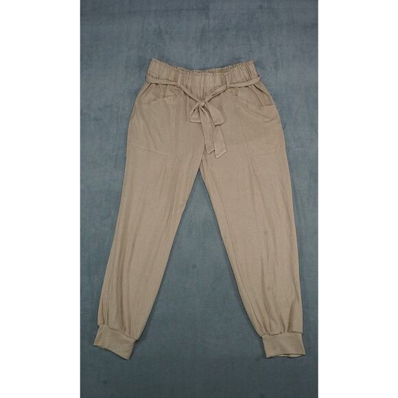 Gibsonlook Pants - Gibsonlook Women Beige Jogger Pants Elastic‎ Waist Size XL Stretch